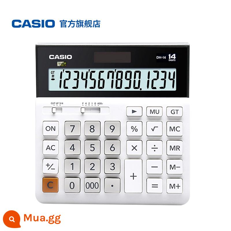 Máy tính Casio/CASIO MH-12 Văn phòng phẩm văn phòng dùng tài chính ngân hàng dùng công việc nhân sự dùng kế toán sinh viên quà tặng doanh nghiệp máy tính năng lượng mặt trời 12 số - DH-14 trắng (￥51)