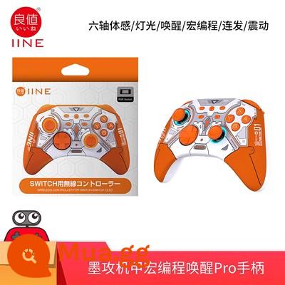 Giá trị tốt ban đầu Nintendo Switch Pro Tay cầm NS Cổ điển Xử lý không dây Bluetooth Second -Generation Pro Tay cầm - Mực đỏ cam L786