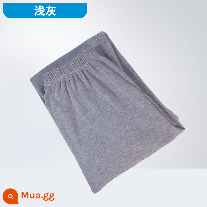 Quần vệ sinh lưng cao cotton nguyên chất 100% cotton cổ điển quần vệ sinh quần trong mỏng dành cho người trung niên và người già cộng với quần cotton rộng rãi - C màu xám nhạt 80% cotton