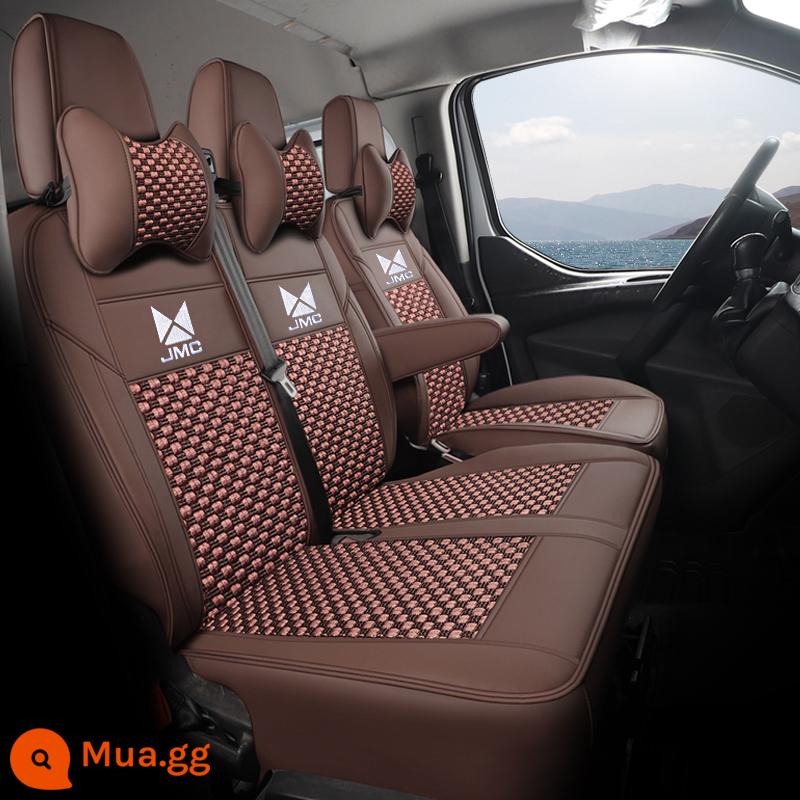 Jiang Lingte Shunzheng Fun Shun 3 -Seater Đặc biệt đệm đệm bốn mùa bốn -Seasons Set Skn Skin Filat - Top 3 lụa băng màu cà phê loại B