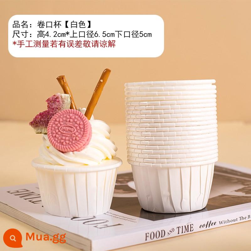 Trang trí bánh cupcake ngày phụ nữ lần thứ 38 Ngày phụ nữ lần thứ 38 Màu hồng tưởng tượng màu tím cốc Hộp quà tặng Thẻ tình yêu Chèn - Cốc cuộn trắng, 50 cái