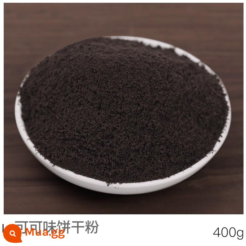 Snow Mei Niang làm đầy vụn bánh quy Oreo 400g gỗ trấu cốc bột bánh quy Kraft vụn bánh quy nguyên liệu làm bánh - Bột bánh quy vị ca cao 400g