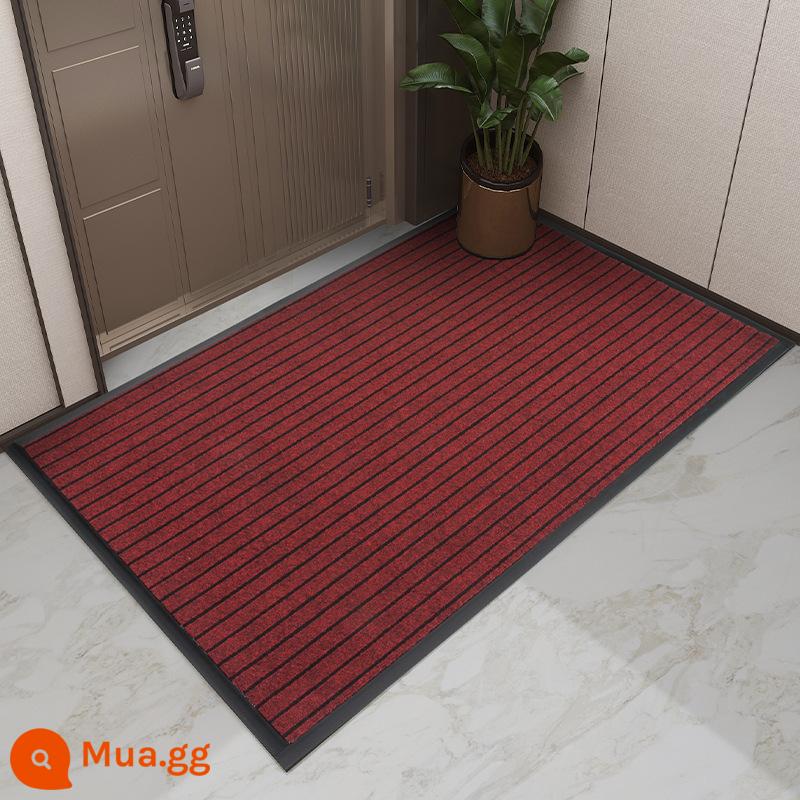 Lối vào sàn lối vào cửa mat nhà phòng khách sàn mat non-slip mat bên ngoài cửa chà đất loại bỏ bụi thảm ngoài trời mat cửa - Thảm cửa cao su màu đỏ