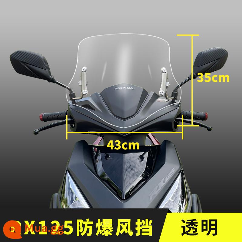 NX125 crack line 125 sửa đổi kính chắn gió EX125 kính chắn gió nâng cao DIO kính chắn gió phía trước kính chắn gió - Kính chắn gió 35cm (có thể điều chỉnh lên xuống)