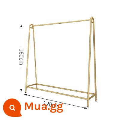 Móc treo quần áo cửa hàng quần áo giá trưng bày đặc biệt giá treo quần áo vàng giá đảo đứng kệ trưng bày cửa hàng quần áo nữ - Chiều dài dày 120 chiều cao 160 nanomet vàng