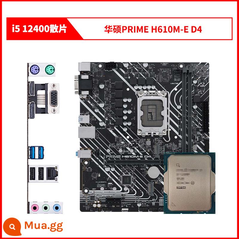 Bộ bo mạch chủ CPU phân tán Inteli5 12400 i512400 12400 với MSI ASUS B660H610 - chip rời i5 12400 + ASUS PRIME H610M-E D4