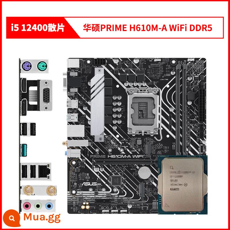 Bộ bo mạch chủ CPU phân tán Inteli5 12400 i512400 12400 với MSI ASUS B660H610 - chip rời i5 12400 + ASUS PRIME H610M-A WiFi DDR5