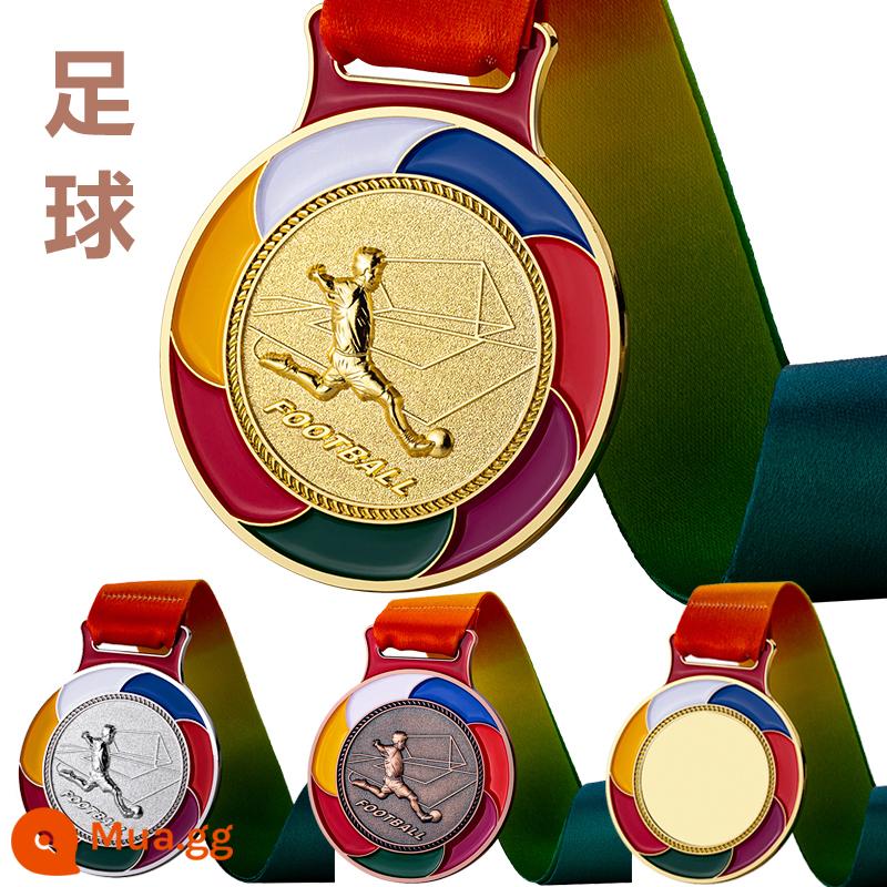 Huy chương pha lê tùy chỉnh trò chơi marathon bóng đá bóng rổ bóng bàn cầu lông kính kim loại nhỏ niêm yết tùy chỉnh - Bóng đá mới - vàng, bạc và đồng tùy chọn