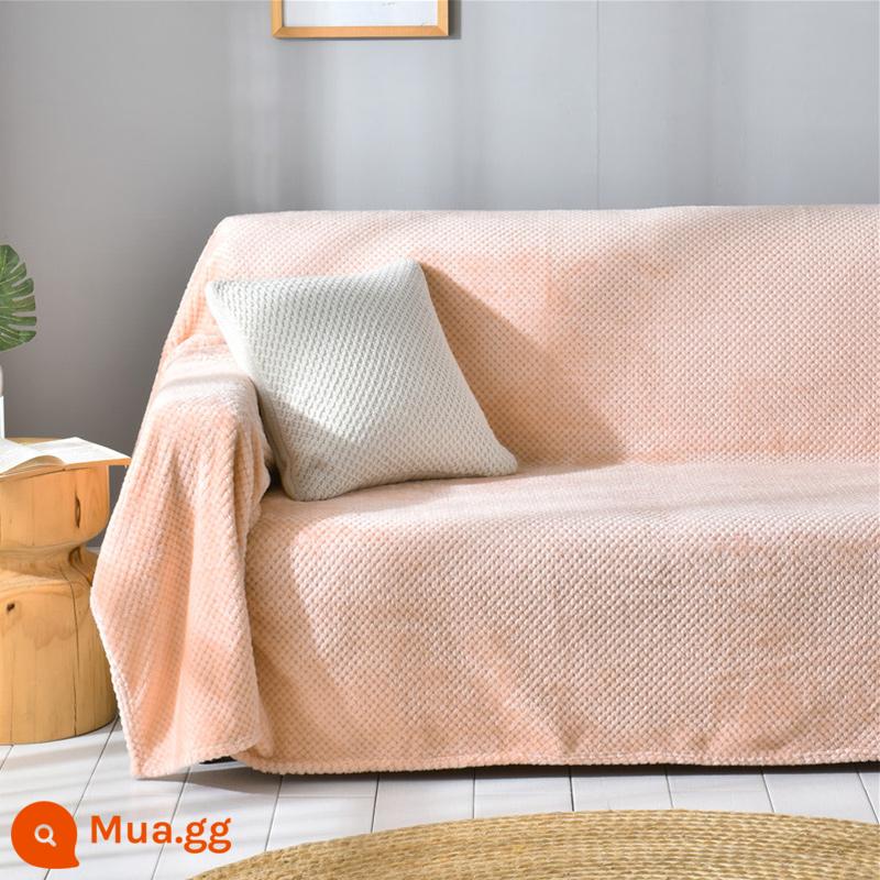 Chống Mèo Xước Ghế Sofa Tất Cả Bao Gồm Đa Năng Bốn Mùa Đa Năng Ghế Sofa Đệm Khăn Khăn Bao Chăn Sofa Vải - Lưới dứa hồng ngọc