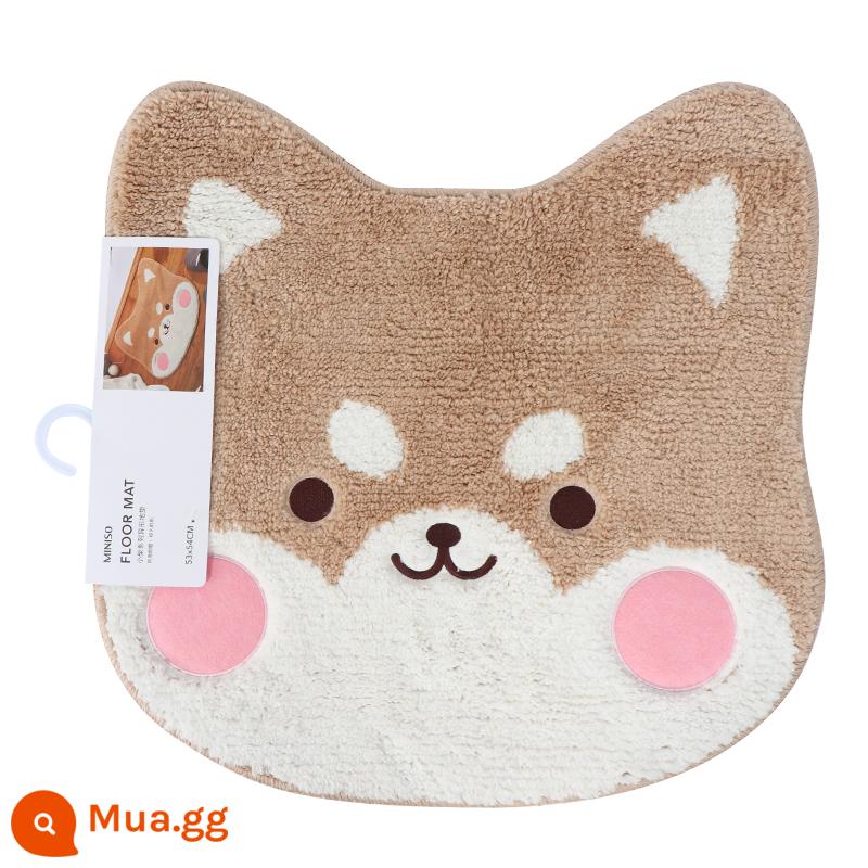 Miniso sản phẩm nổi tiếng Thảm trải sàn Xiaochai Shiba Inu nhà thảm dễ thương phòng tắm phòng ngủ thấm hút chống trượt - Thảm trải sàn dòng Xiaochai-hình dáng đặc biệt 53 * 54cm