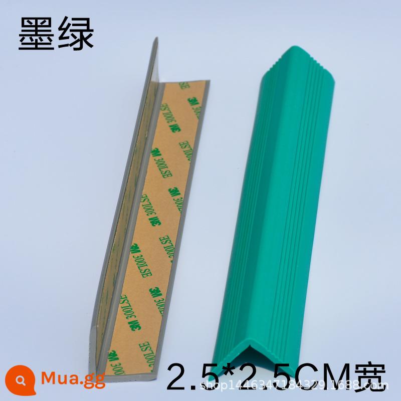 PVC tự dính bậc cầu thang pad bậc mẫu giáo góc chống va chạm dải chống trượt sàn ngoài trời dải cạnh - [Mẫu V được nâng cấp chống thấm nước và chống nấm mốc] rộng 2,5 * 2,5 cm màu xanh đậm 1 mét (cứ 5 miếng lấy 1 miếng cùng kiểu)