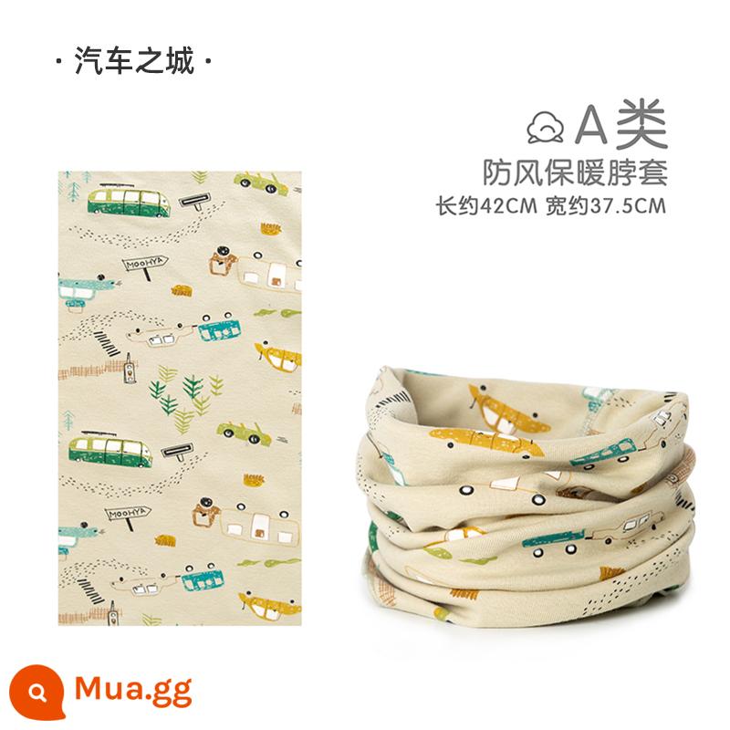 Jingqi Trẻ Em Khăn Choàng Mùa Đông Cho Bé Chống Gió Khăn Ấm Thu Đông Bé Trai Và Bé Gái Cotton Nguyên Chất Cho Bé Dễ Thương Quấn Cổ - thành phố xe hơi