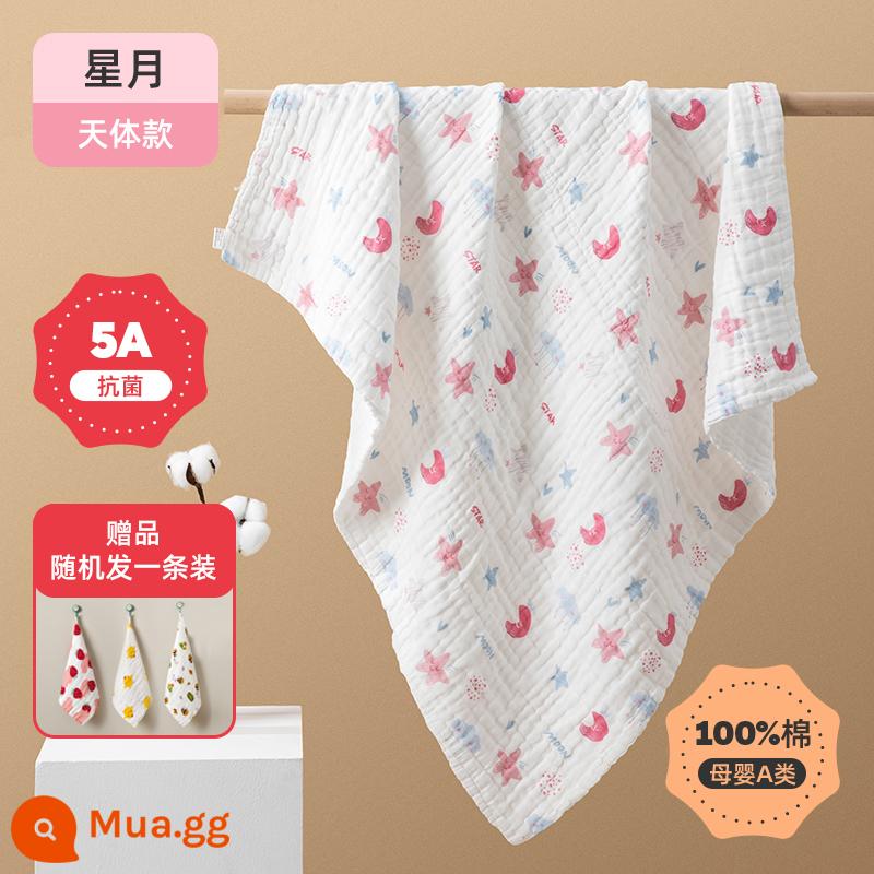 Khăn tắm sơ sinh Jingqi dành cho trẻ lớn khăn sơ sinh cotton siêu mềm cho trẻ em khăn tắm thấm hút cotton nguyên chất - Nâng cấp [Kháng khuẩn 5A] Xingyue/Khăn tắm sáu lớp, sẽ được tặng ngẫu nhiên 1 khăn nước bọt