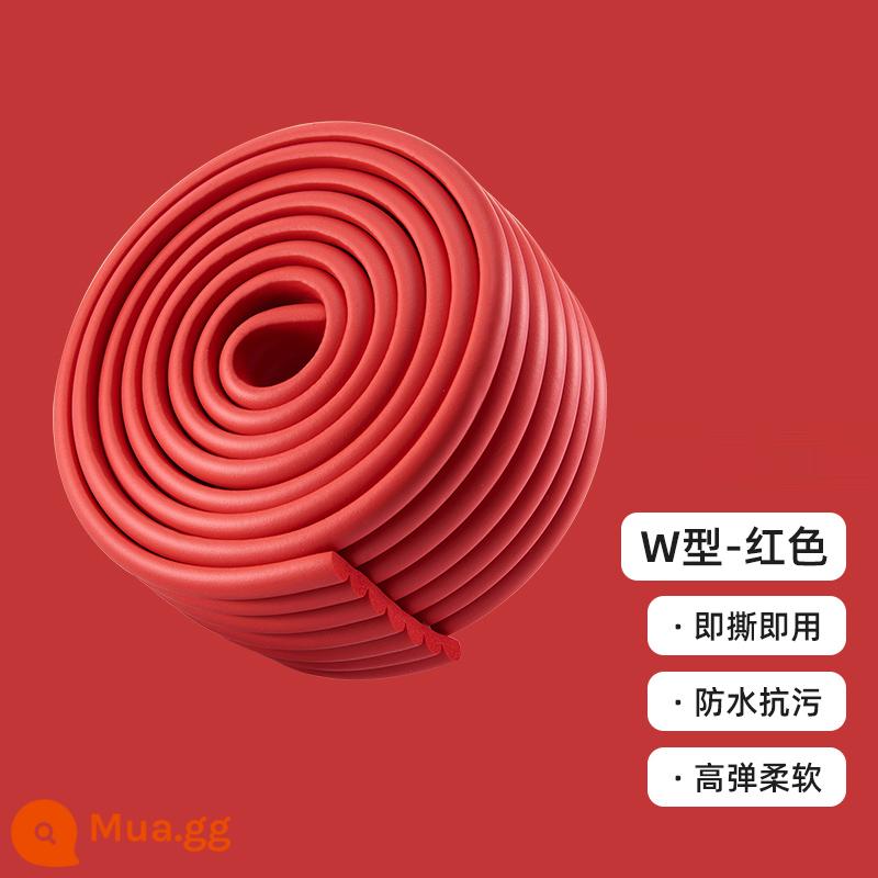 [Thành viên Tmall Uxian] Dải chống va chạm nhà trẻ em Jingqi 2 mét - Loại W màu đỏ [mẫu dày không dính, độ đàn hồi và mềm mại cao]