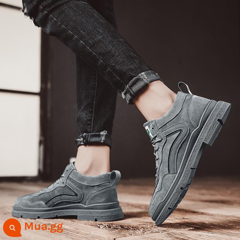 Yierkang Đông Bắc Giày cotton mùa đông Mùa đông mới nhung dày đặc thể thao High -pipe Giày nam Boots nam - Phantom Grey 1100 (mặt đơn ở nhiệt độ trên 5°C)