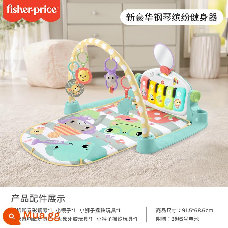 Máy tập thể dục cho bé Fisher bé đạp đàn piano khung tập thể dục cho bé chơi thoải mái đồ chơi cho bé 0-1 - [Phong cách mới đẹp] Thiết bị thể dục Qinqin đầy màu sắc sang trọng mới