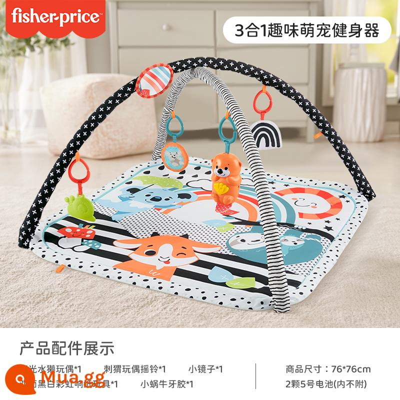 Máy tập thể dục cho bé Fisher bé đạp đàn piano khung tập thể dục cho bé chơi thoải mái đồ chơi cho bé 0-1 - [Đa chức năng] Thiết bị tập thể dục thú cưng vui nhộn và dễ thương 3 trong 1