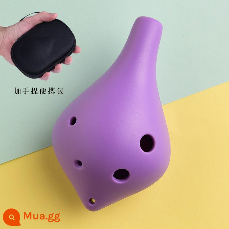 Ocarina 6 lỗ alto C-tune nhựa mới bắt đầu mục nhựa chống rơi 6 lỗ nhựa AC trẻ em học sinh trưởng thành nhạc cụ - Nhựa cao cấp AC 6 lỗ [Tím] [Túi xách tay Plus]