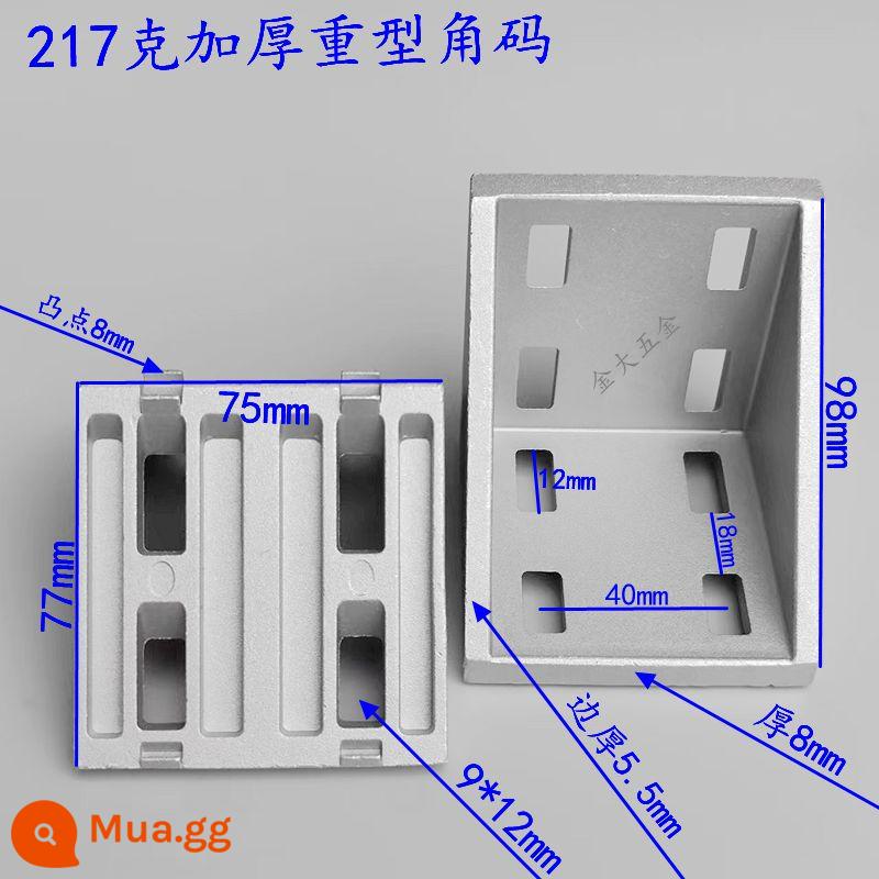 Các miếng góc lớn 8080, nhôm đúc, kết nối góc phải đặc biệt cho vật liệu đùn nhôm, mã góc chắc chắn, đầu nối khung hình chữ L hình tam giác - Mã góc nhôm 217g 8080