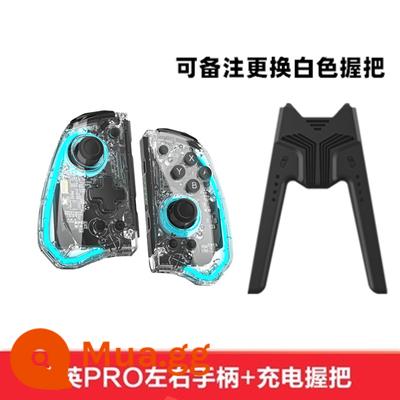 Giá trị tốt Nintendo Switch/OLED Pokémon Zhu Zihong Thiết kế chương trình Bộ điều khiển không dây Bluetooth tự động Burst NS - Elite Transparent + V Charge thế hệ thứ hai