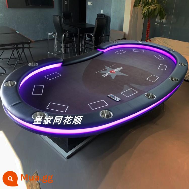 Bàn poker Texas hold'em phong cách mới với đèn LED điều khiển từ xa, bàn chip thay đổi màu sắc, bàn thi đấu, một loạt các tùy chỉnh chuyên nghiệp của nhà máy - 2,4×1,2 PokerStars