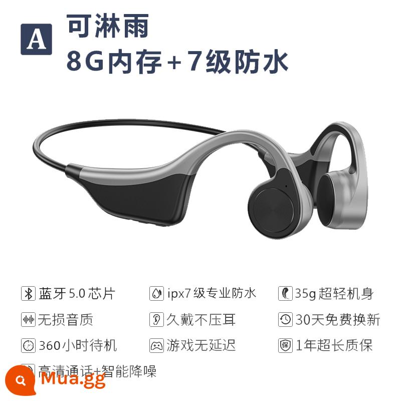 FMJ B3 True Bone Dive Duve Bluetooth Tai nghe Thể thao không nhập vào tai không dây chạy bộ nhớ tự chống thấm nước - - Có thể đi mưa [bộ nhớ 8G + chống nước IPX7]