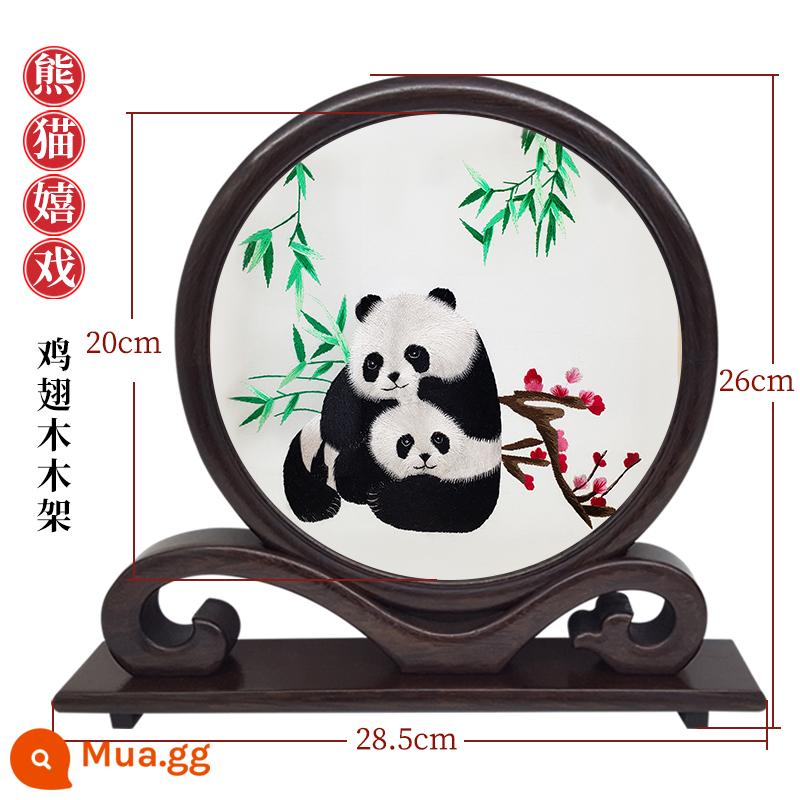 Shu thêu thêu đôi tay thêu tay thêu tay - Cánh gà Như Ý Panda Chơi