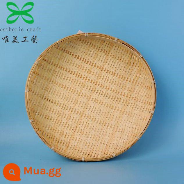 Dệt tre quét dọn tranh trang trí nhà handmade mảng bám tre mẫu giáo nông trại giỏ phơi trái cây đĩa tre tròn sàng - Cực lớn 40CM