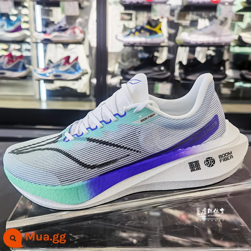 Giày chạy bộ Li Ning mùa hè 2023 mới sức bay 3 người yêu có sức bật cao đua giày chạy bộ ARMT037/038 - ARMT037-9 Mẫu nam màu trắng/xanh huỳnh quang tiêu chuẩn