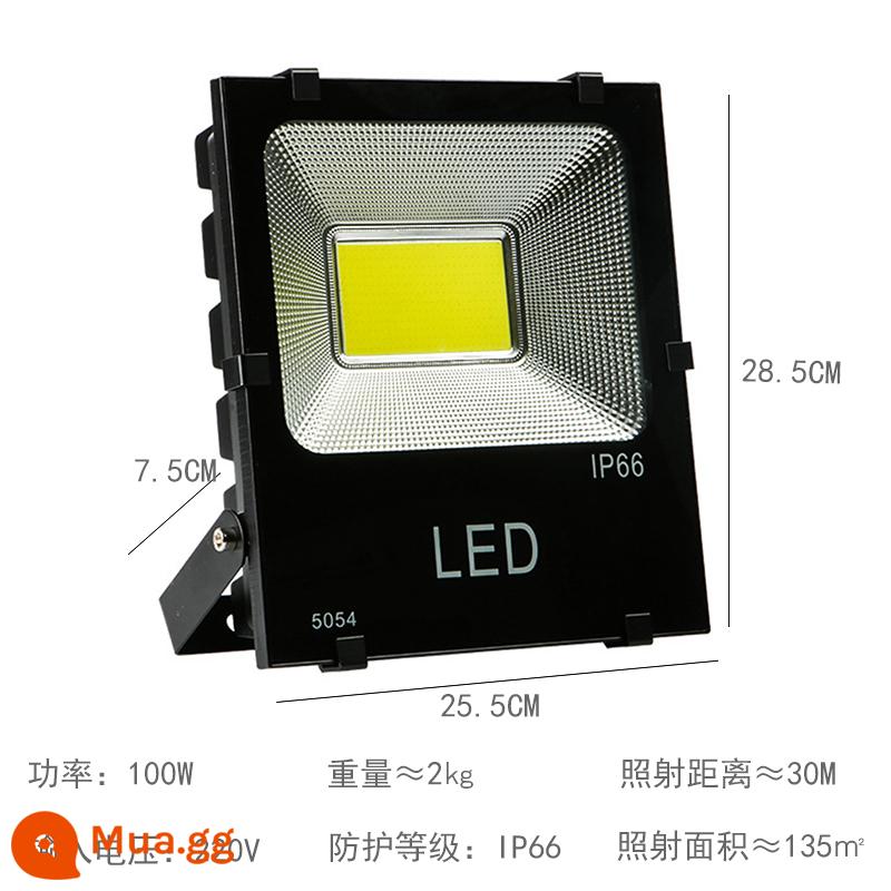 Đèn pha LED 100W ngoài trời chống thấm nước tiêu điểm sân vận động Đèn pha 5054 Đèn pha COB màu 50 watt - Model COB độ sáng cao 100W (ánh sáng trắng)