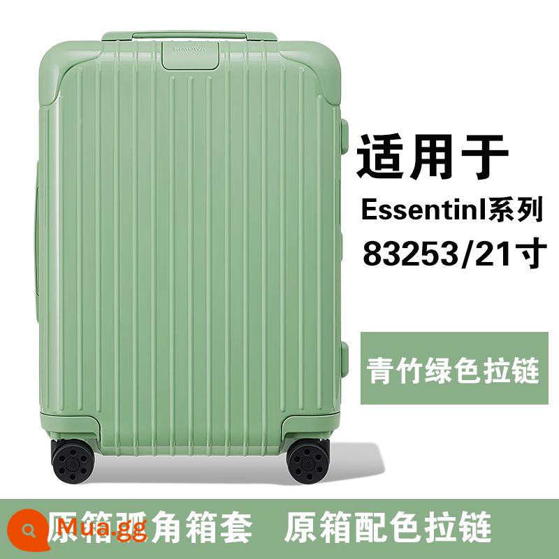 Thích hợp cho Rimowa tay áo bảo vệ thiết yếu xe đẩy hành lý du lịch lên máy bay 21/26/30 inch rimowa - [Essential21 inch 83253] Xanh tre ♥ Kiểm tra bảo vệ siêu phong cách