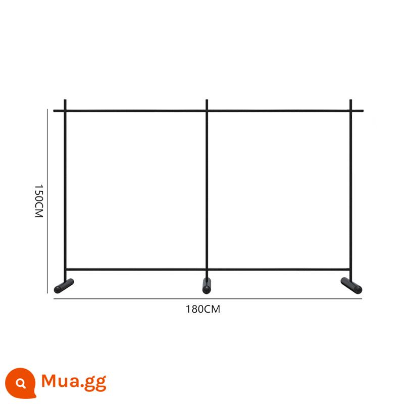 Cửa hàng quần áo màu đen giá treo trưng bày treo sàn Kệ Nakajima cửa hàng quần áo nam và nữ giá thép không gỉ đặc biệt - Chân đế hình trụ màu đen dài 180 cm và cao 150 cm