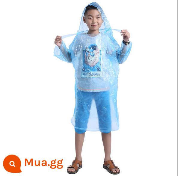 Đợt hàng. Áo mưa người lớn trẻ em dày dặn áo mưa di động nam nữ poncho ngoài trời phù hợp với LGO tùy chỉnh - 3 sợi tơ tằm trẻ em màu sắc ngẫu nhiên