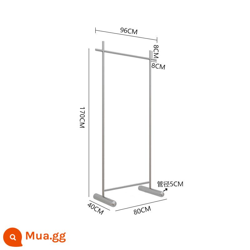 Giá trưng bày cửa hàng quần áo bằng thép không gỉ từ trần đến sàn đơn giản Móc treo nam nữ Nakajima cửa hàng quần áo trẻ em kệ đạo cụ trưng bày - Chân đế sàn 80*170cm