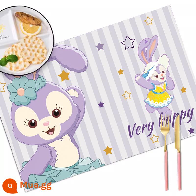 Placemat học sinh tiểu học khăn trải bàn đặc biệt dành cho trẻ em thảm cách nhiệt có thể gập lại thảm trải bàn ăn trưa khăn trải bàn ăn trưa lớp 1 - Da thân thiện với môi trường-Happy Star Delu (không bao gồm túi đựng + chống thấm nước)