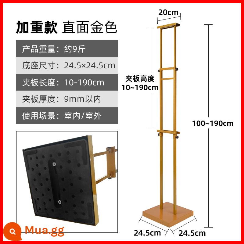 Giá đỡ màn hình bảng Kt dọc từ sàn đến trần bảng hiển thị quảng cáo giá đỡ áp phích giá đỡ bảng quảng cáo giá đỡ giá đỡ hai mặt tùy chỉnh - Mẫu có trọng lượng [mặt vàng] mẫu bán chạy nhất