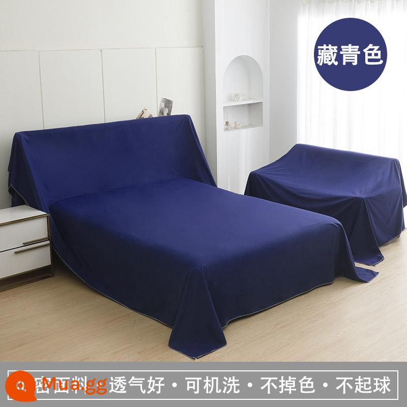 Nội thất vải chống bụi bọc vải hộ gia đình vải chống bụi bọc ghế sofa vải màu xám giường vải che bụi vải chống bụi bọc vải bọc màu xám - Màu xanh hải quân (được mã hóa)