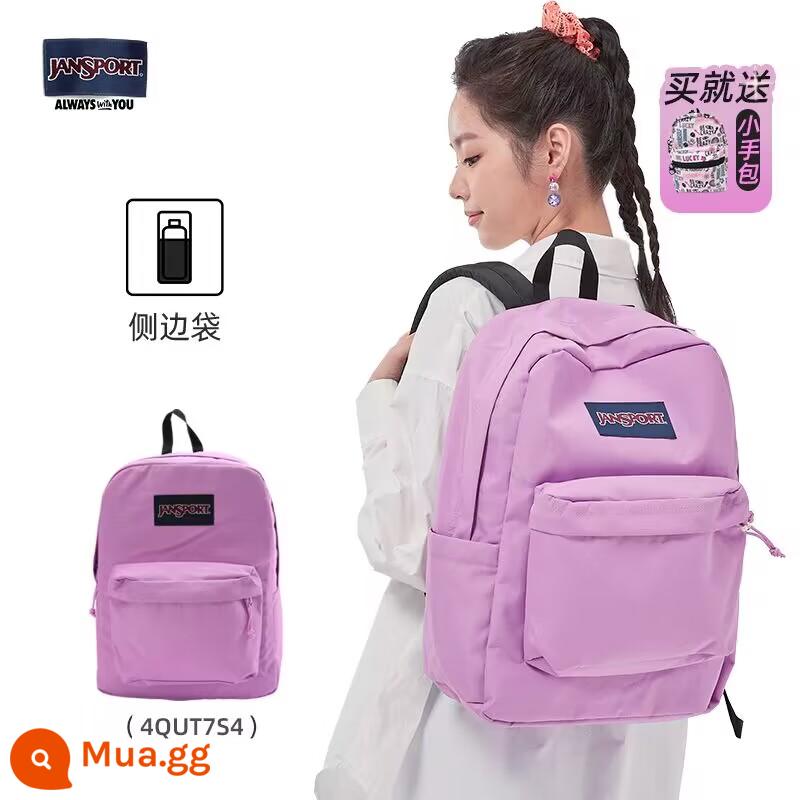 Cửa hàng hàng đầu Jansport 22 năm đàn ông và phụ nữ bùng nổ, gạo và phụ nữ - 4QUT7S4-hồng hồng (túi bên hông chai nước)