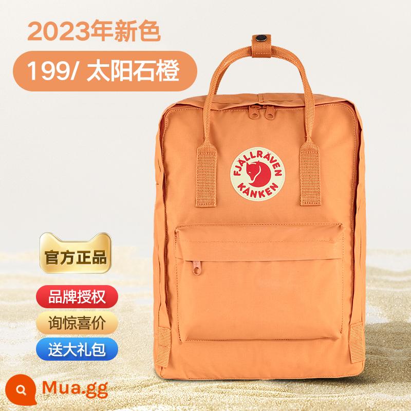 Chính Hãng Fjallraven Thụy Điển Cáo Bắc Cực Balo Nữ Mini Học Sinh Ba Lô Máy Tính Kanken Nam - Sunstone Orange 199 [Màu mới 2023]