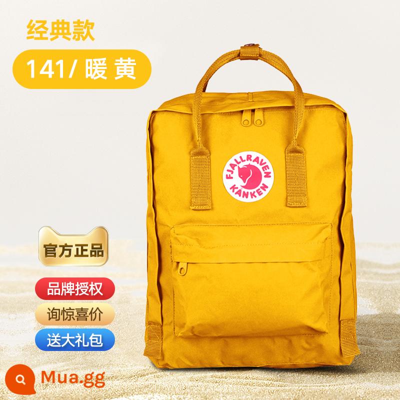 Chính Hãng Fjallraven Thụy Điển Cáo Bắc Cực Balo Nữ Mini Học Sinh Ba Lô Máy Tính Kanken Nam - Vàng sáng 141 vàng ấm