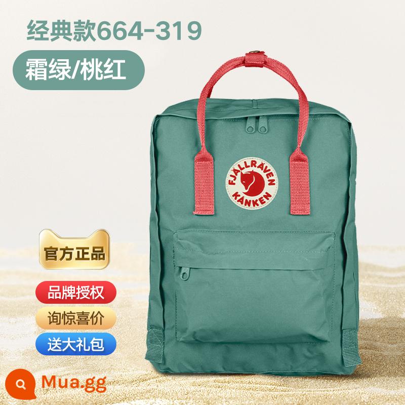 Chính Hãng Fjallraven Thụy Điển Cáo Bắc Cực Balo Nữ Mini Học Sinh Ba Lô Máy Tính Kanken Nam - Xanh huỳnh quang 664-319 Xanh sương Hồng