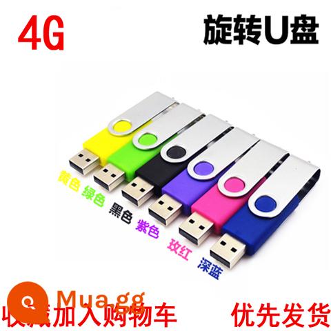 Bán buôn ổ đĩa flash 1g8g16g đấu thầu 2g4g đồ họa quảng cáo ổ đĩa flash USB dung lượng nhỏ quà tặng khắc logo tùy chỉnh - Xoay 4[G] màu vàng