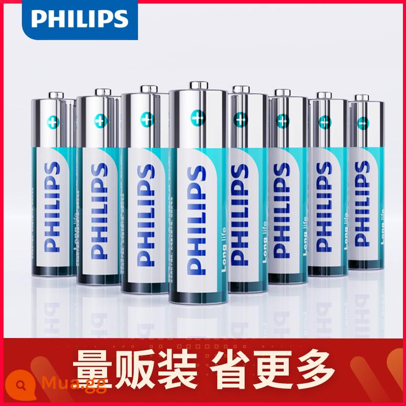 Philips Số 5 pin Số 7 Ô tô đồ chơi trẻ em 40 viên Số 5 và số 7 chuột tivi điều hòa từ xa pin khô hộ gia đình gói hạt aaa nhỏ 1.5v cân điện tử đa năng - Số 5 [8 viên] Thân thiện với môi trường và không chứa thủy ngân