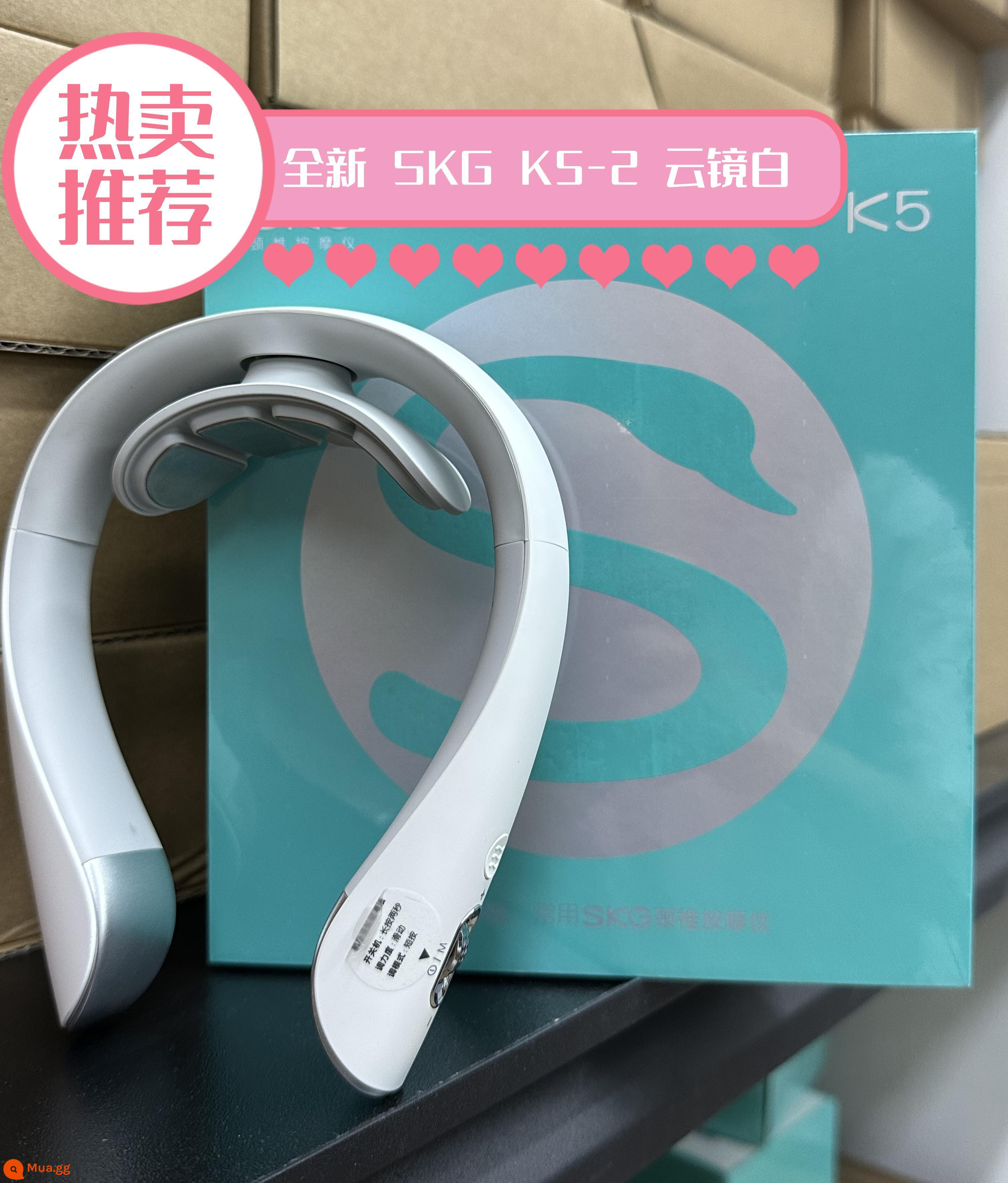 SKG K5-2 Cao Cấp Máy Mát Xa Cổ Tử Cung Ứng Dụng Bluetooth Điều Khiển Thông Minh Bảo Vệ Cổ K5Pro Đèn Đỏ Nhiệt Moxib phỏng Xung - SKG K5-2 Cloud Mirror White hoàn toàn mới và chính hãng [Máy ​​tính bảng massage bốn vùng]