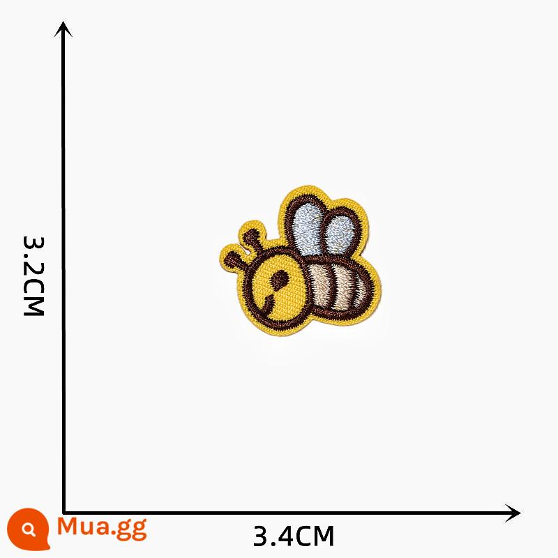 Thời Trang Hoạt Hình Dễ Thương Vải Dán Quần Áo Giày Tự Dính Thêu Lỗ Nhỏ Dán Xuống Áo Sửa Chữa Lỗ Dán Trang Trí - Ong xanh/tự dính