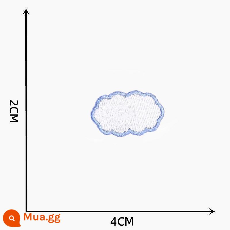 Thời Trang Hoạt Hình Dễ Thương Vải Dán Quần Áo Giày Tự Dính Thêu Lỗ Nhỏ Dán Xuống Áo Sửa Chữa Lỗ Dán Trang Trí - Đám mây màu nâu/tự dính