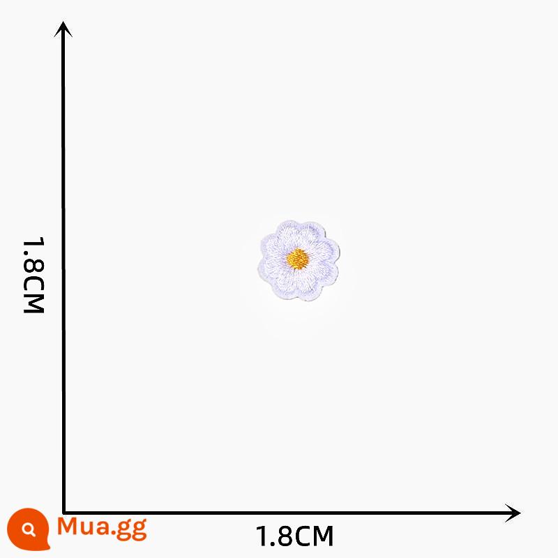 Thời Trang Hoạt Hình Dễ Thương Vải Dán Quần Áo Giày Tự Dính Thêu Lỗ Nhỏ Dán Xuống Áo Sửa Chữa Lỗ Dán Trang Trí - Hoa cúc tím nhạt/tự dính