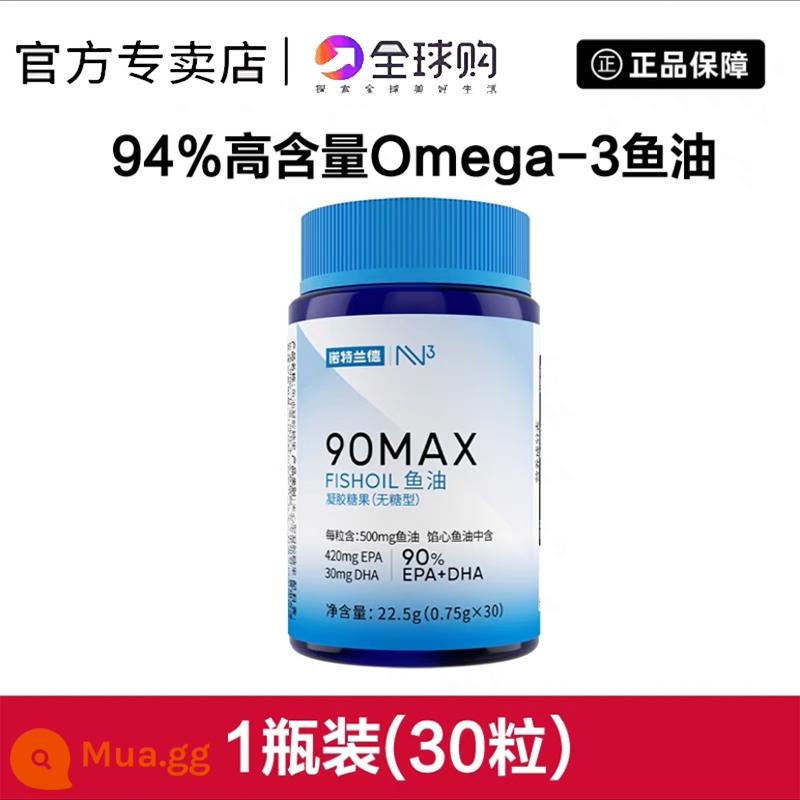 Dầu cá Nordland omega3 dầu cá biển sâu viên nang mềm dành cho người với DHA + EPA dầu cá có độ tinh khiết cao - màu xanh da trời