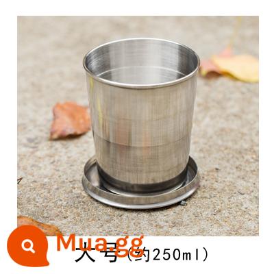 Du Lịch Ngoài Trời Cốc Nước Di Động Cốc Sáng Tạo Kính Thiên Văn Cốc Gấp Gọn Inox 304 Du Lịch Nén Cốc Không Rò Rỉ - Cốc lớn (250ml)