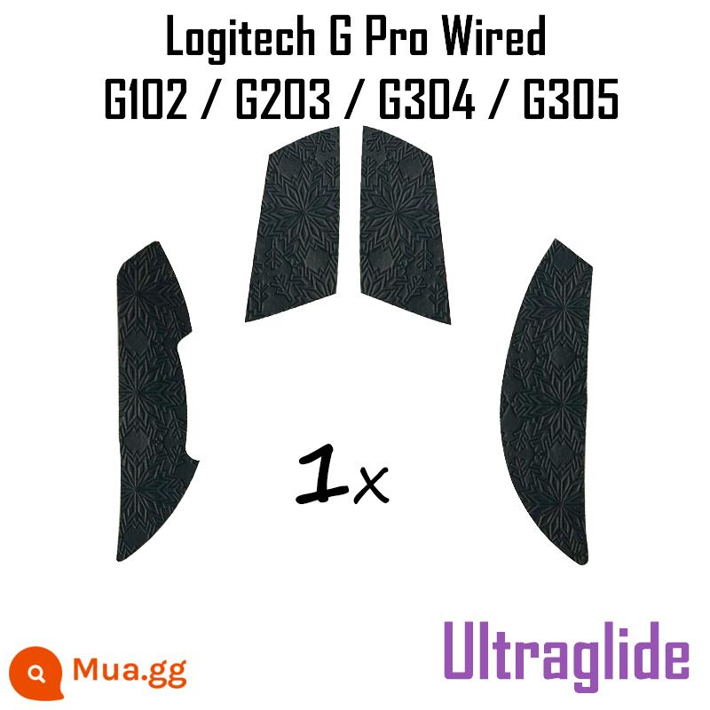 Miếng dán chống trượt chuột Ultraglide Logitech GPW thế hệ thứ nhất thế hệ thứ hai 0.25 siêu mỏng độc viper v2proG304 - [G304丨Đen thuần khiết丨Hoa văn bông tuyết] Độ dày 0,25mm